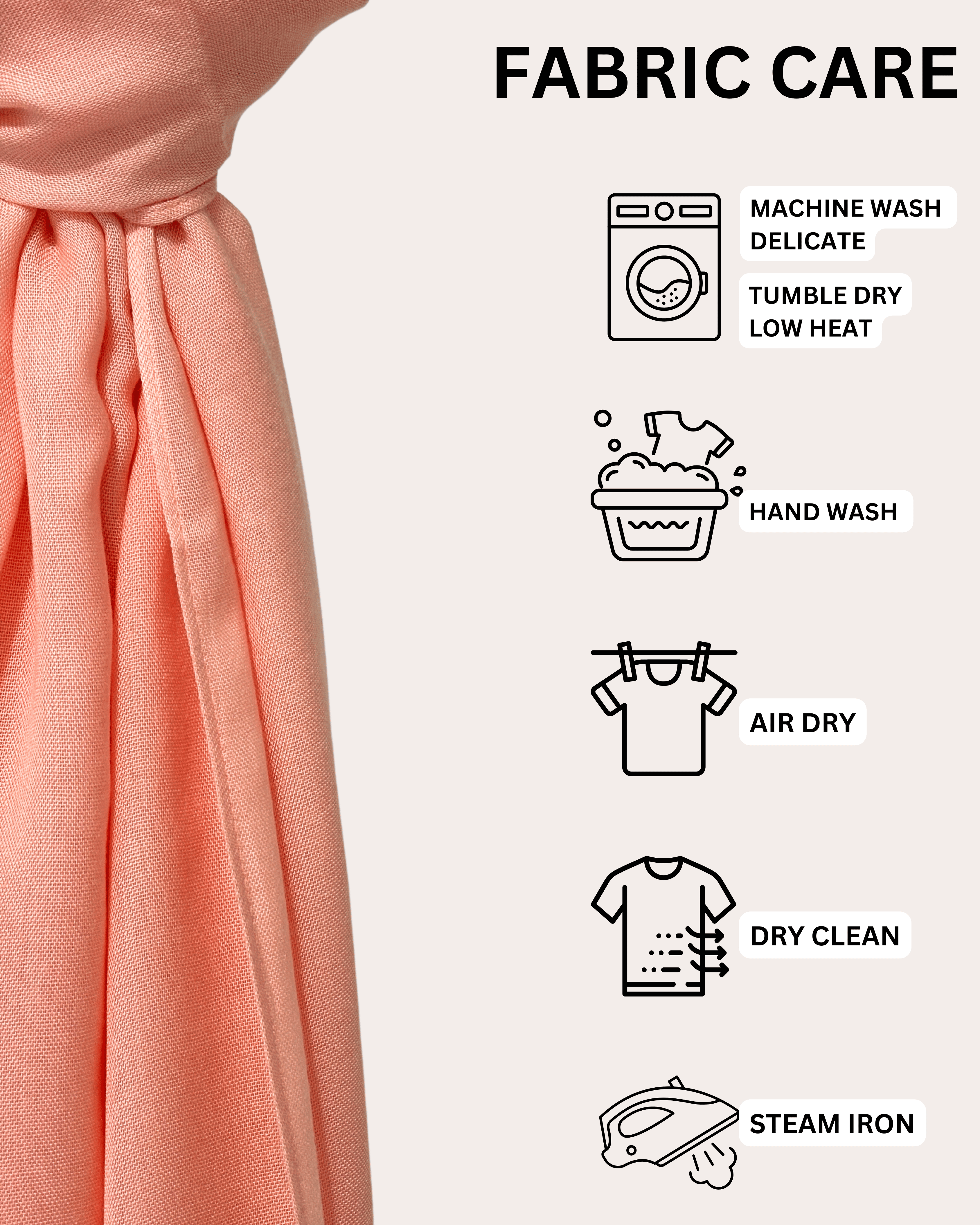 Luxury Modal Hijab - Peachy Beige