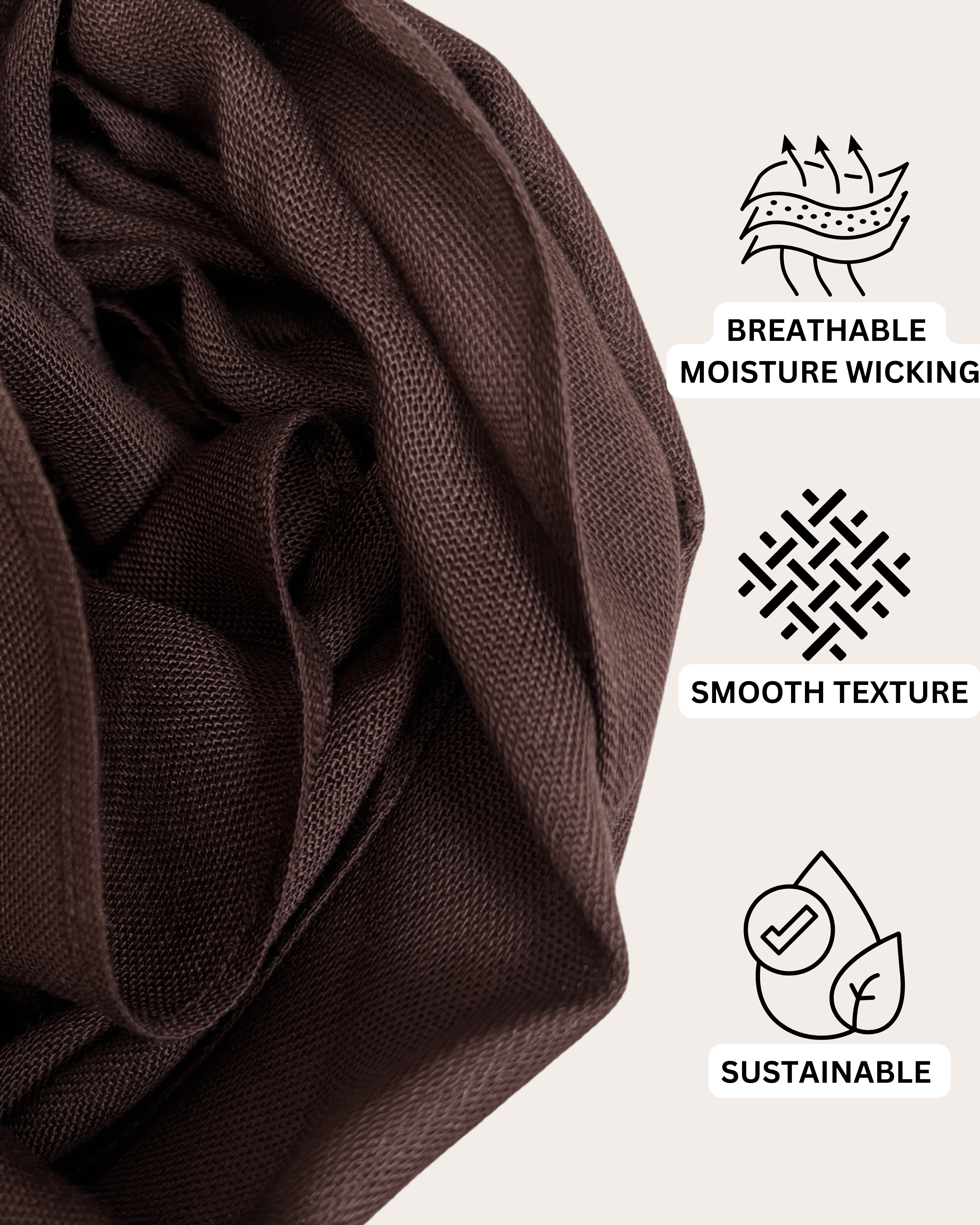 Luxury Modal Hijab - Mischief Brown