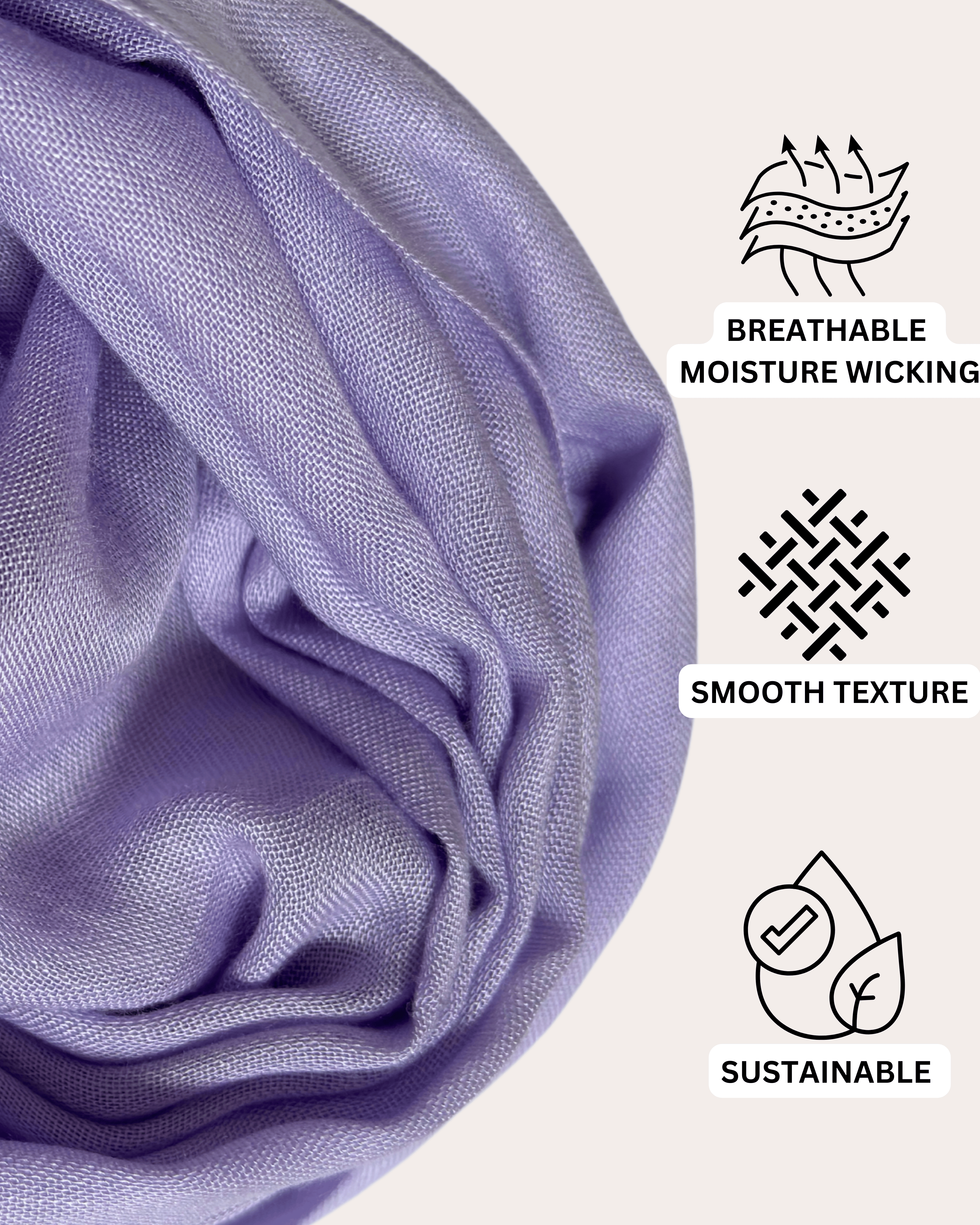 Luxury Modal Hijab - Lavish Lilac