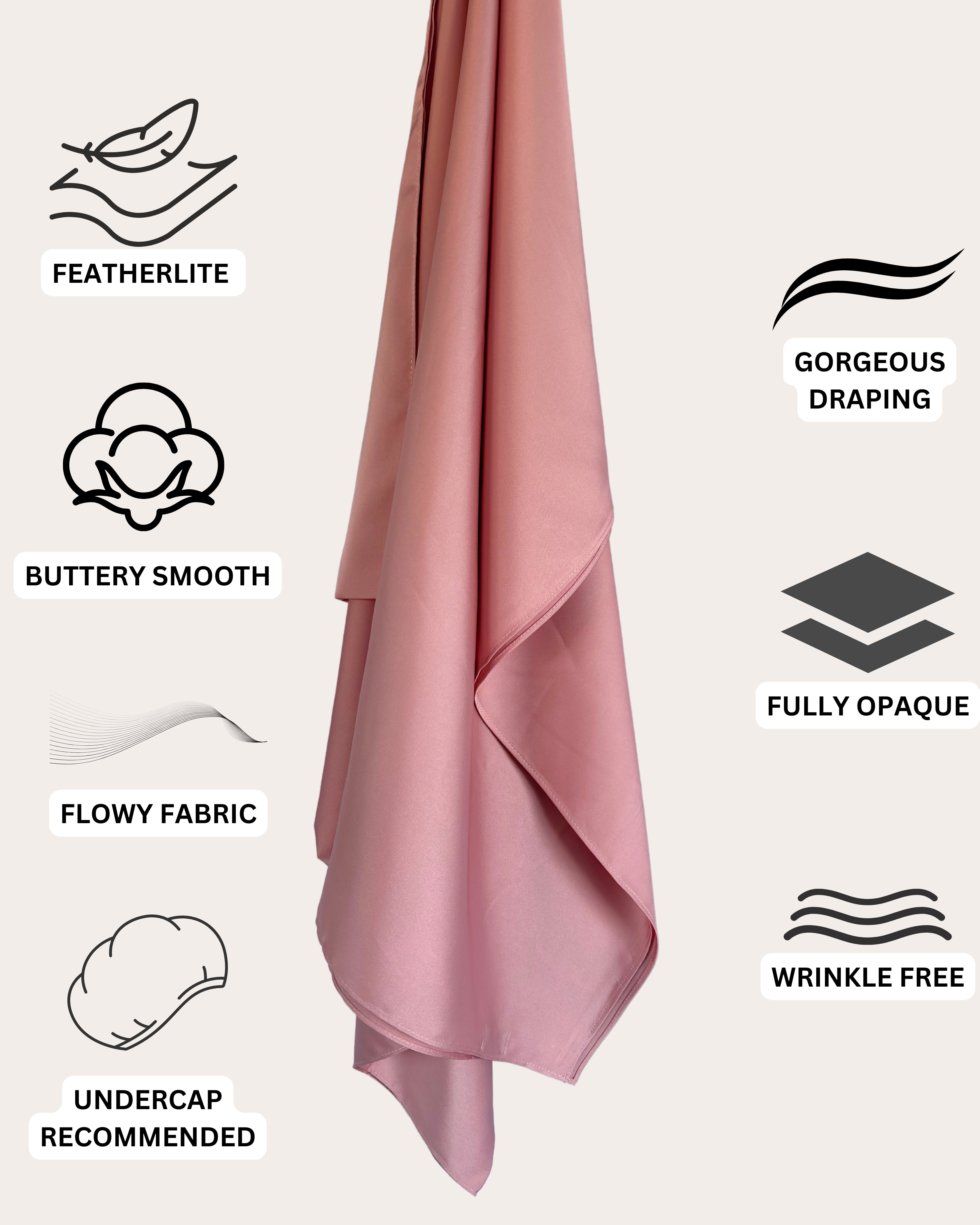 Matte Satin Hijab - Butterscotch