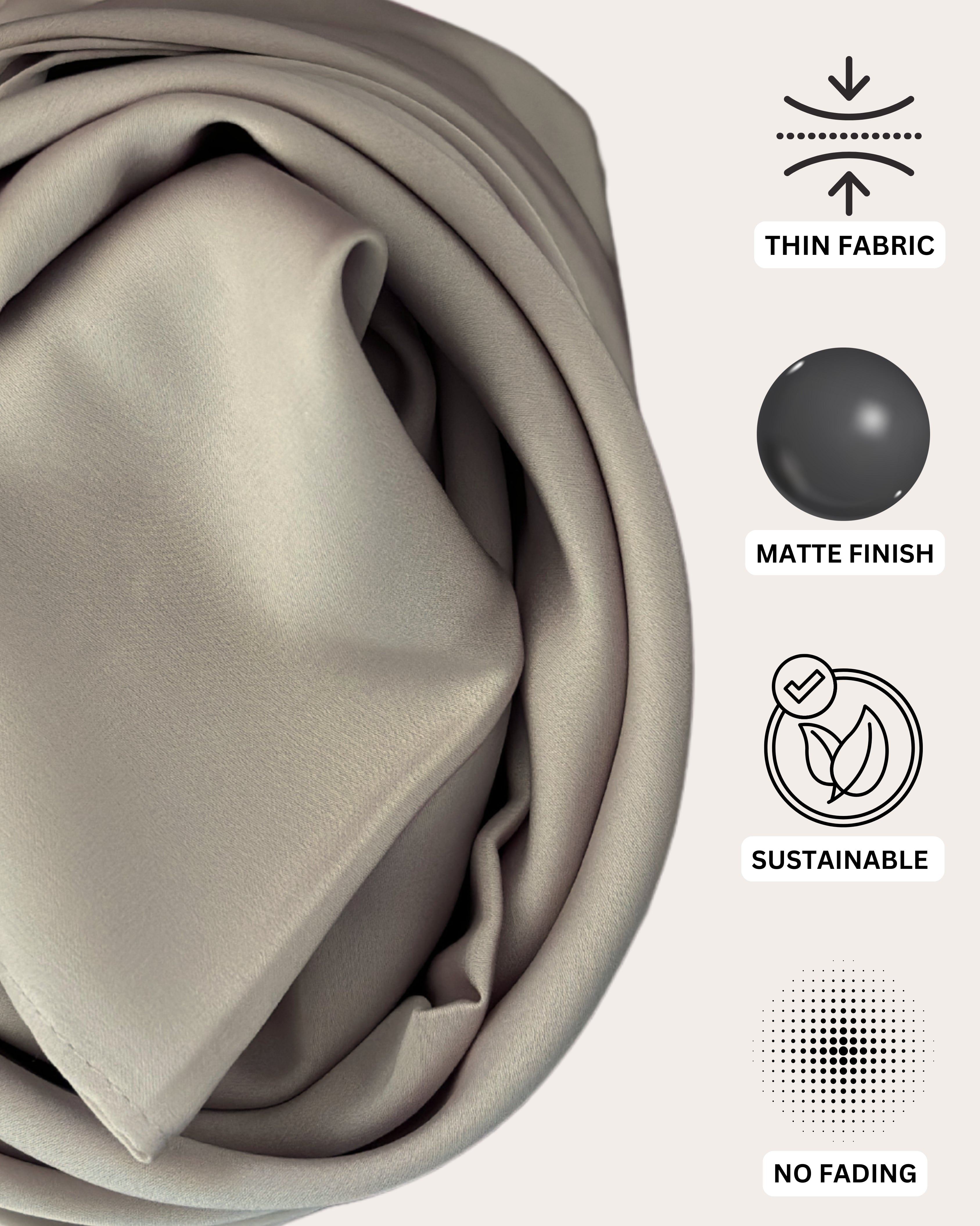Matte Satin Hijab - Dusty Apricot