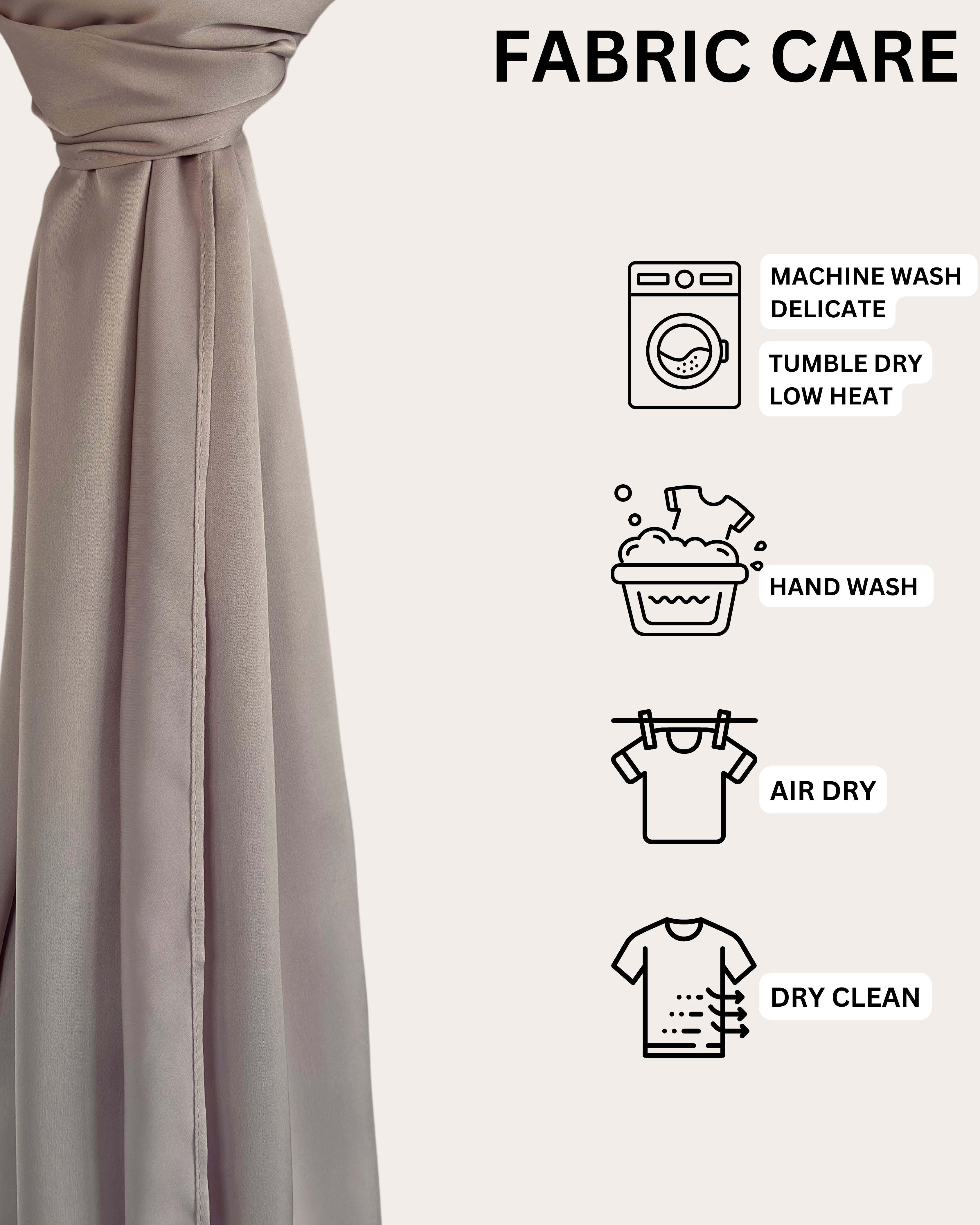 Matte Satin Hijab - Dusty Apricot