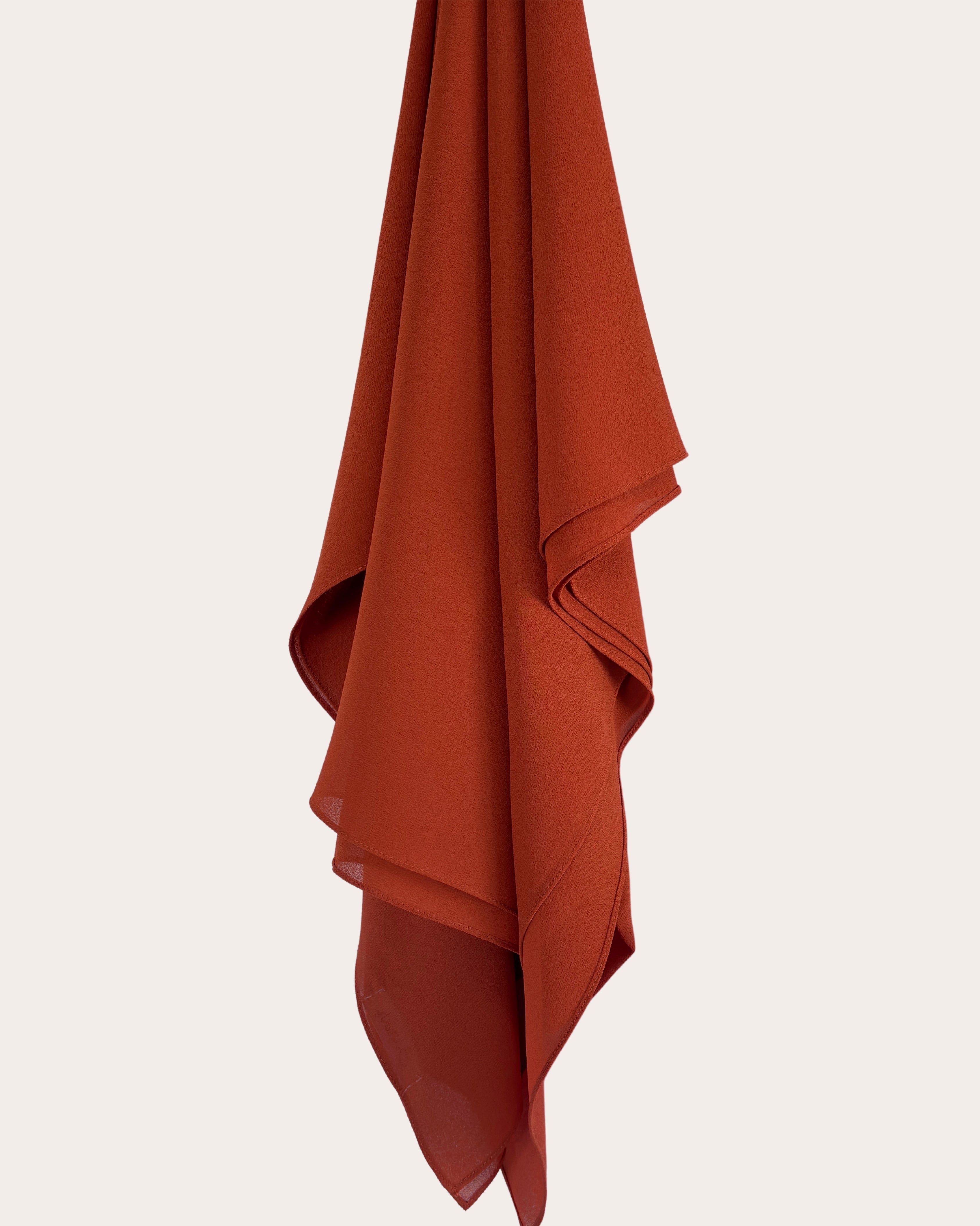 Premium Chiffon Hijab - Burnt Orange