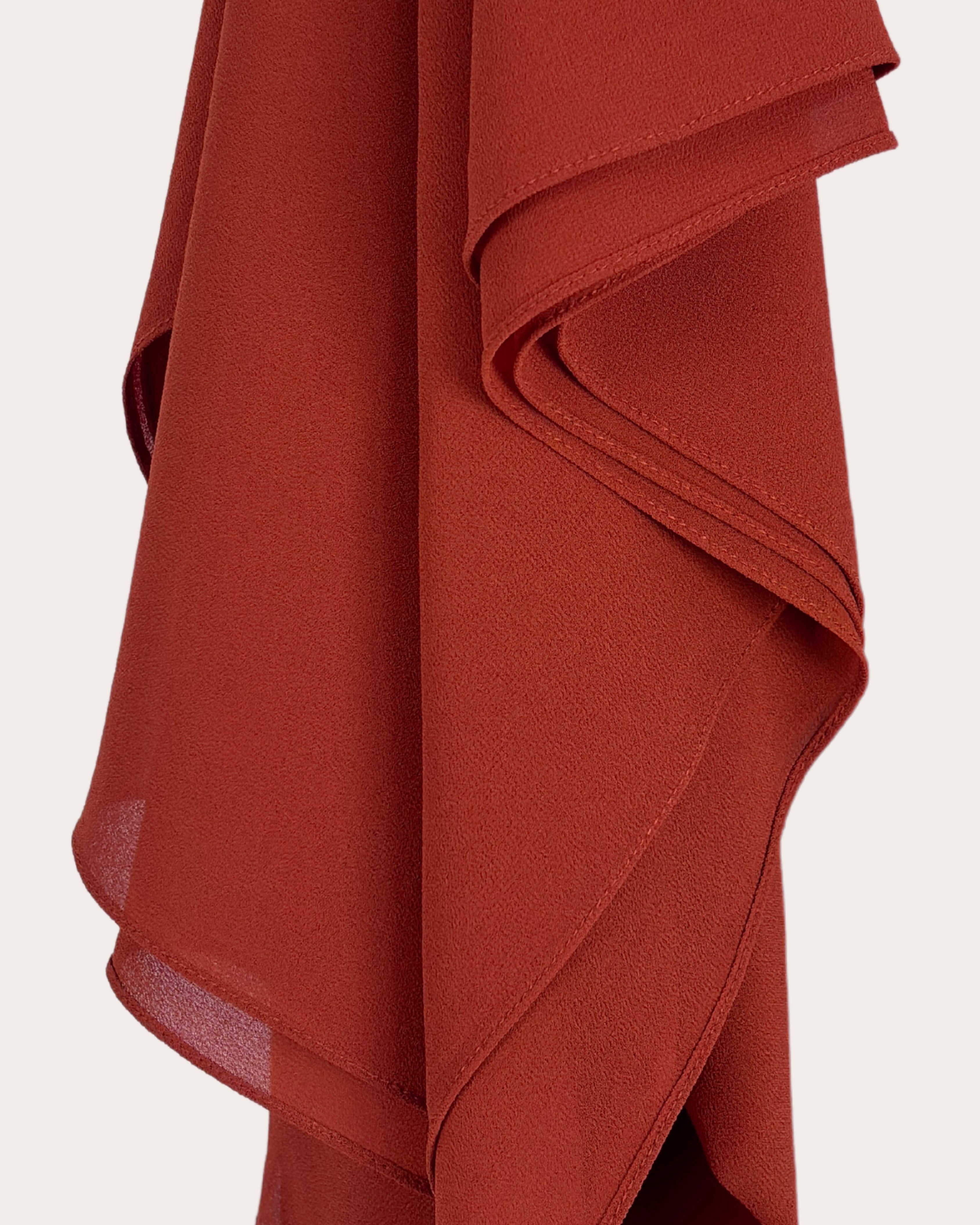 Premium Chiffon Hijab - Burnt Orange