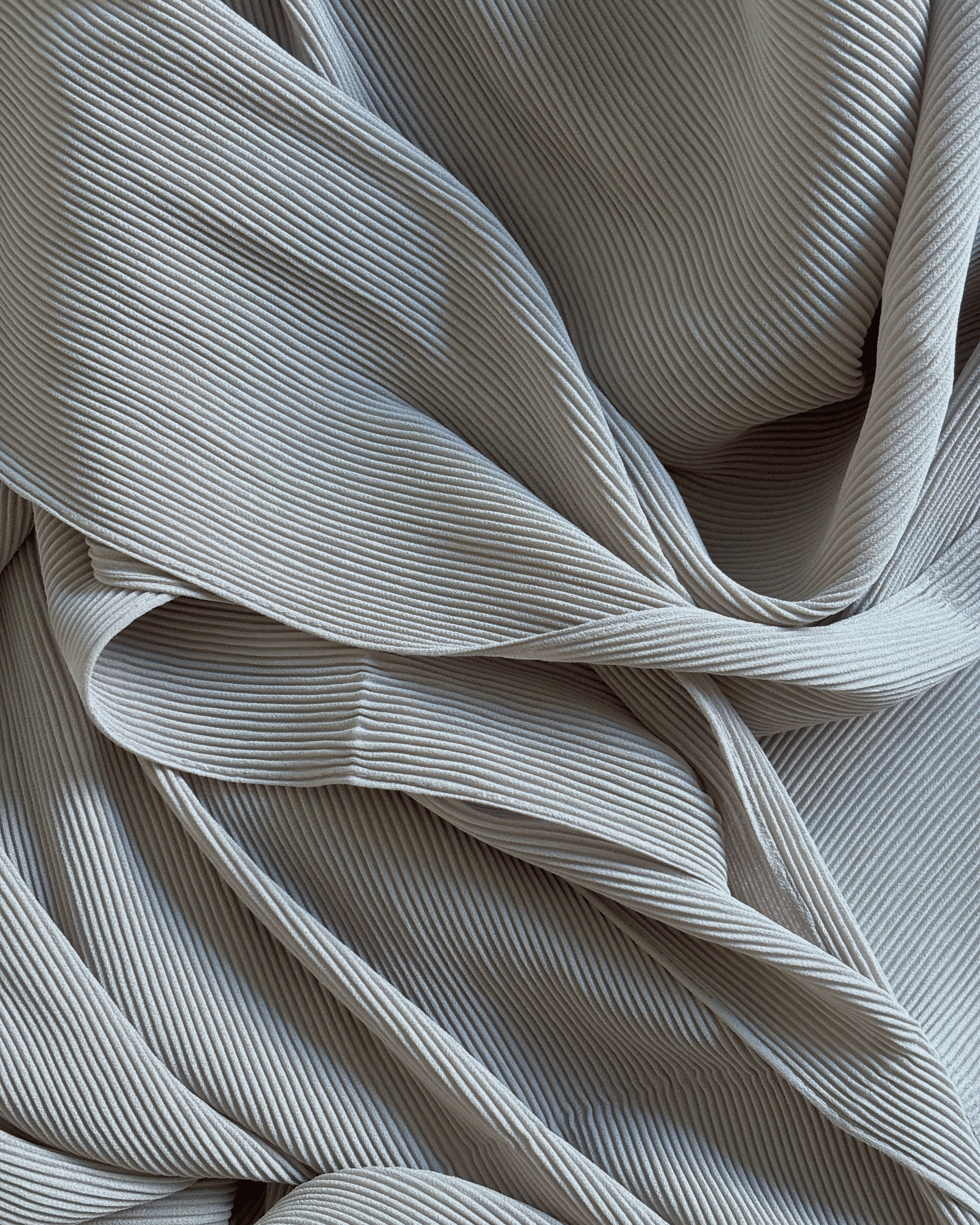 Pleated Chiffon Hijab - Silver Frost