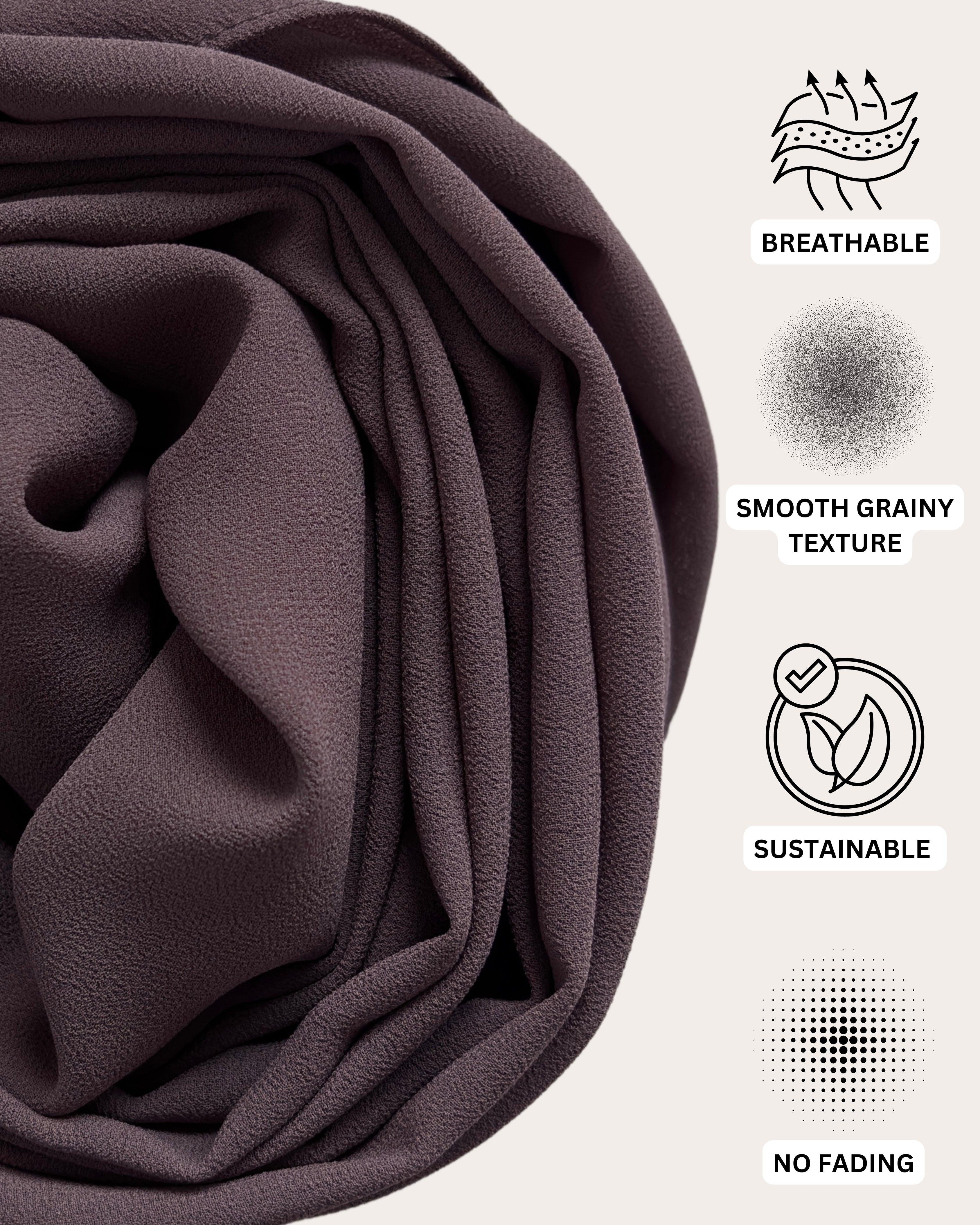 Premium Chiffon Hijab - Cocoa Chic