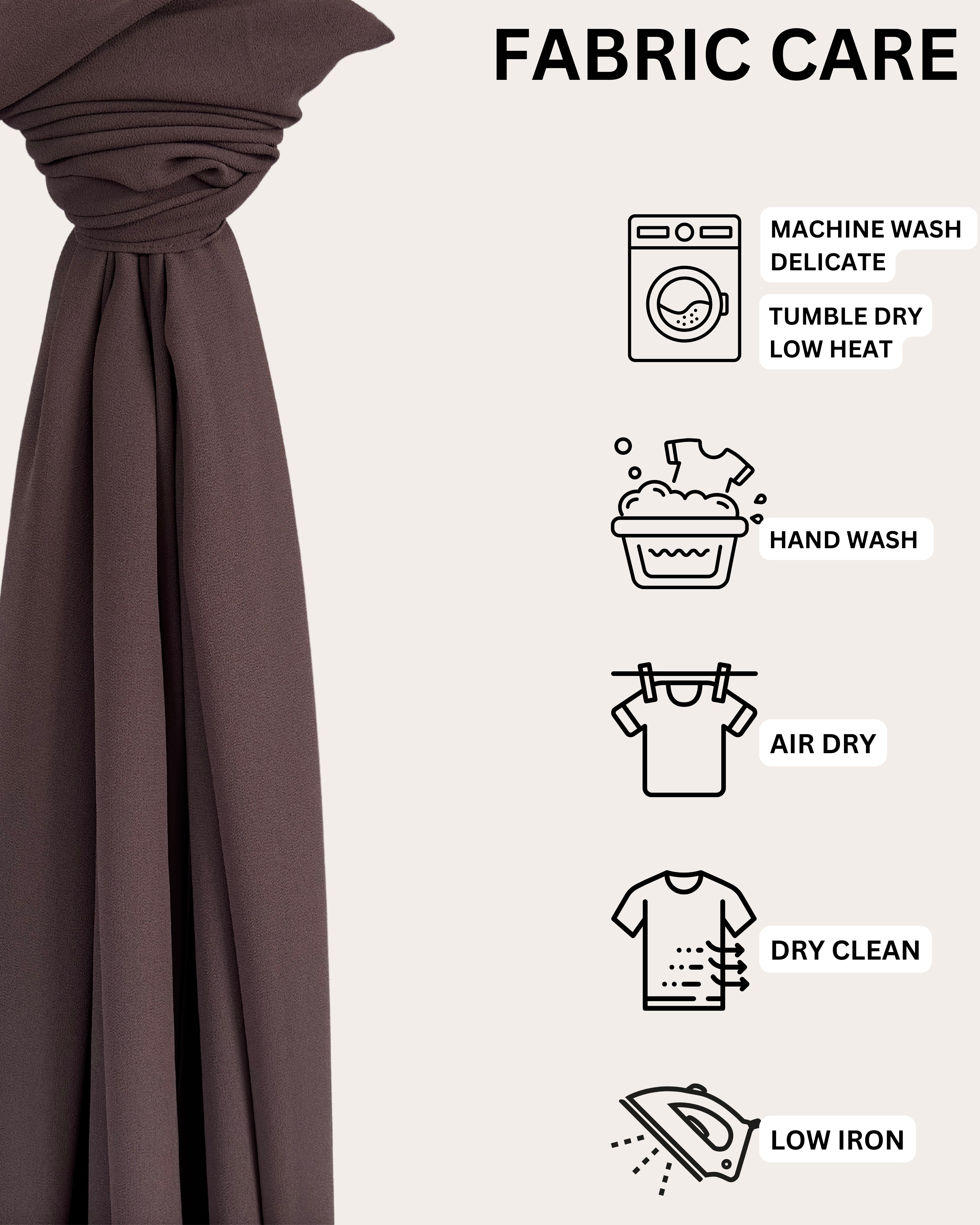 Premium Chiffon Hijab - Cocoa Chic