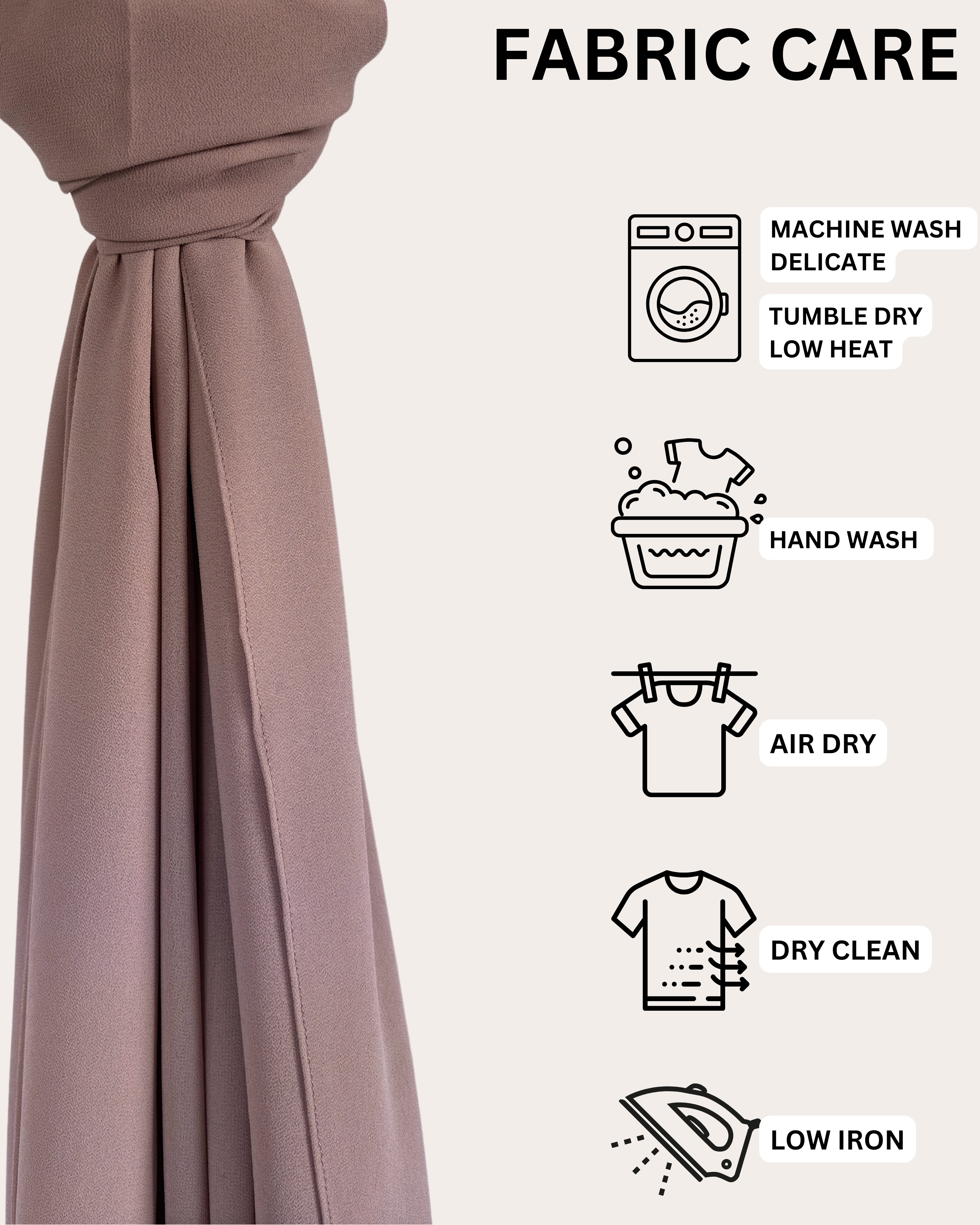 Premium Chiffon Hijab - Regal Rose