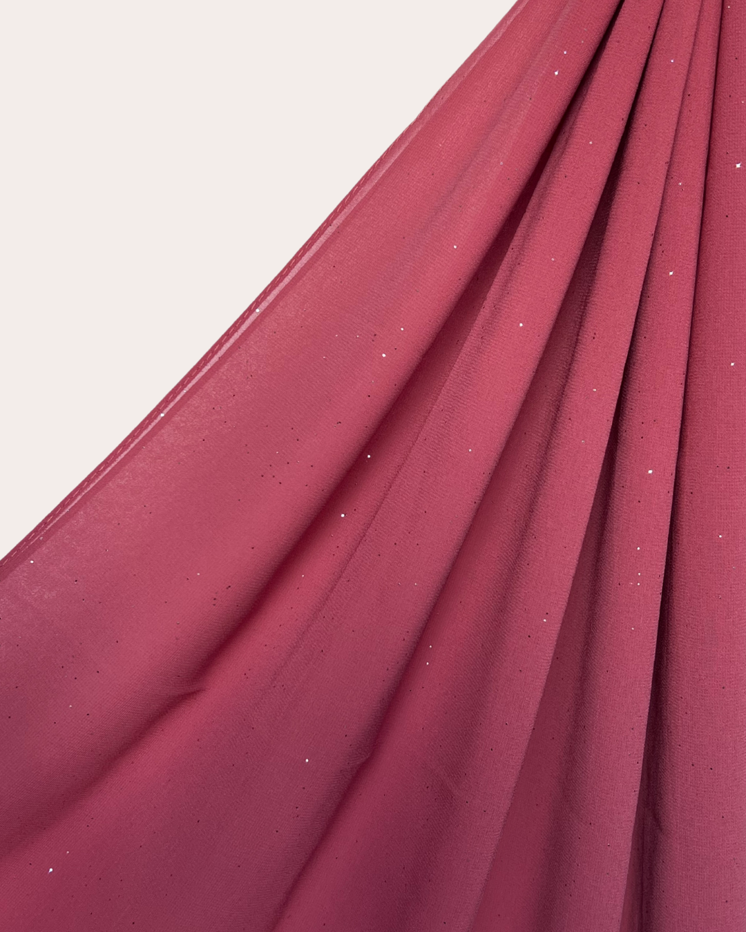 Shimmer Chiffon Hijab - Raspberry Red